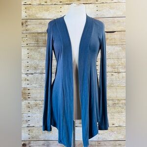 Splendid Womens Blue Open Front Draped Cardigan Sweater Size Small‎
